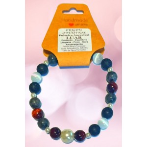 PULSEIRA ANCESTRAL - LUAR (C/ PEDRAS SEMI-PRECIOSAS)